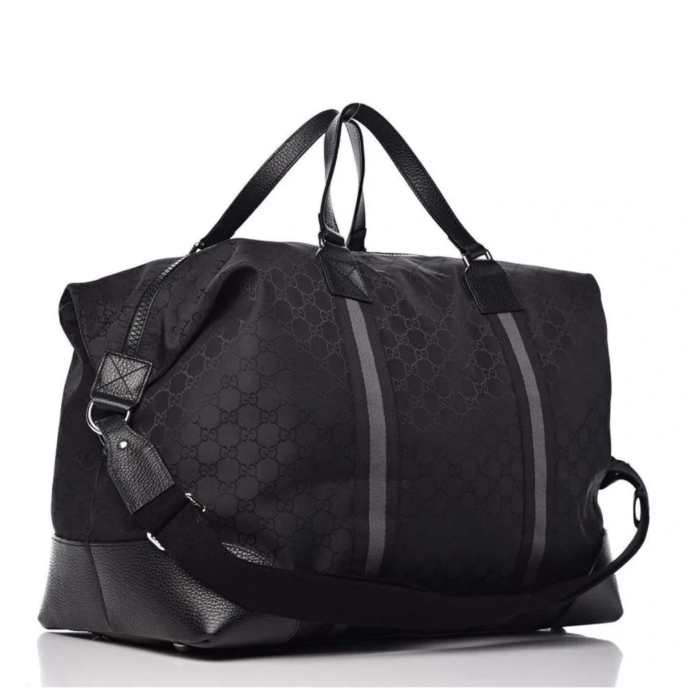 Gucci GG Web Nylon Monogram XL Duffle Bag Black perfect condition used 3-4 times - Picture 1 of 4